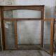 4 old solid oak windows from the early 20th century