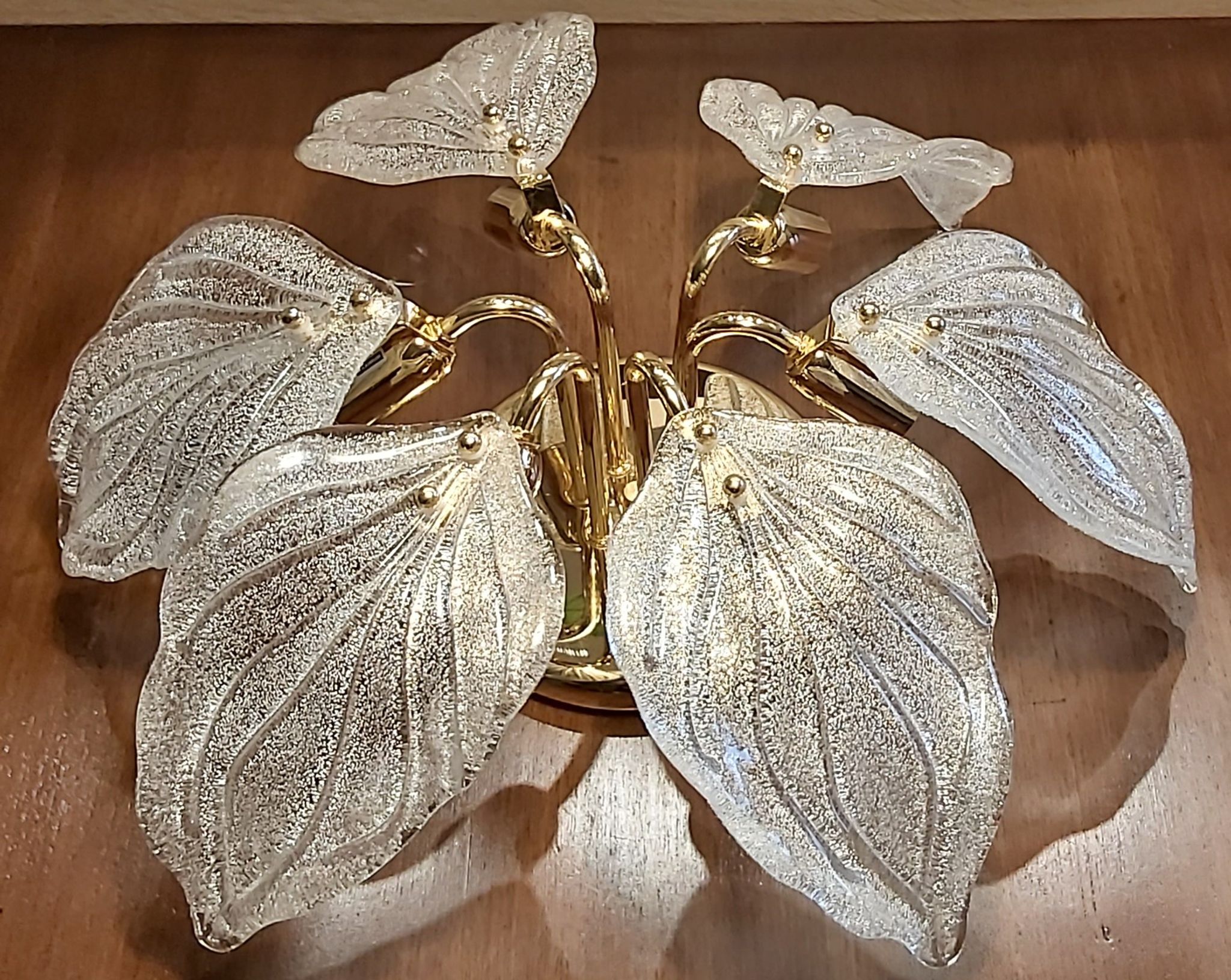 Plafonnier en verre de Murano, Navaresi, Italie, années 1980
