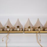 Pair of 2 Danish sconces Gothic 3 by Bent Karlby, Lyfa, 1960s