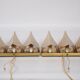 Pair of 2 Danish Gothic 3 wall lights by Bent Karlby, Lyfa, 1960s.