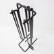 Minimalist black metal fireplace accessory set 'Mace-Line' by Ann Maes - 1970s