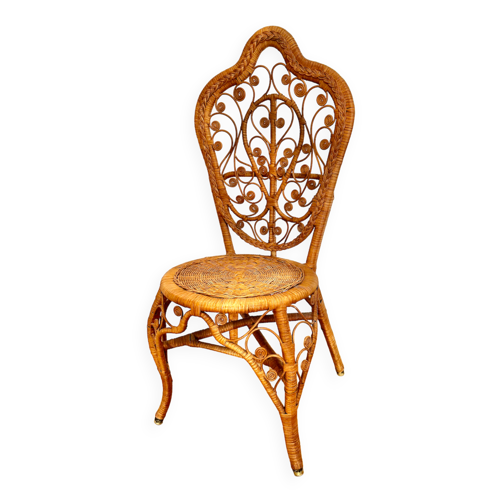 Rattan chair peacock inspiration Emmanuelle