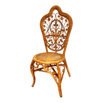 Rattan chair peacock inspiration Emmanuelle