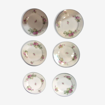 Flowered plates Limoges