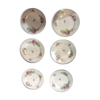 Flowered plates Limoges