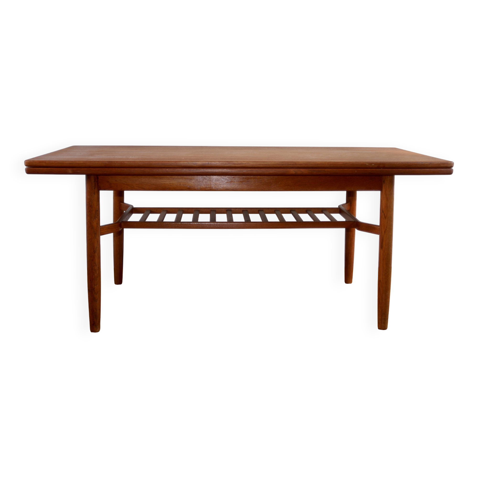 Table basse relevable "elevator" scandinave teck Tingstroms