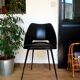 Chaise tonneau en skaï