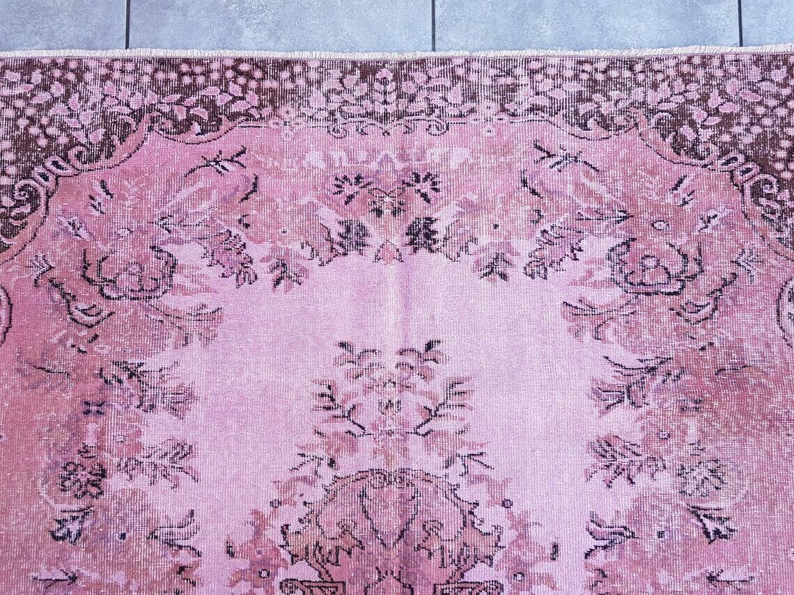 Vintage Decorative Pink Rug sku 2535