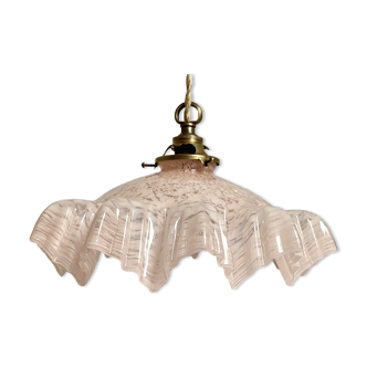 Opaline suspension, brass ring