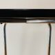 Tabouret escabeau vintage en formica noir et acier chromé