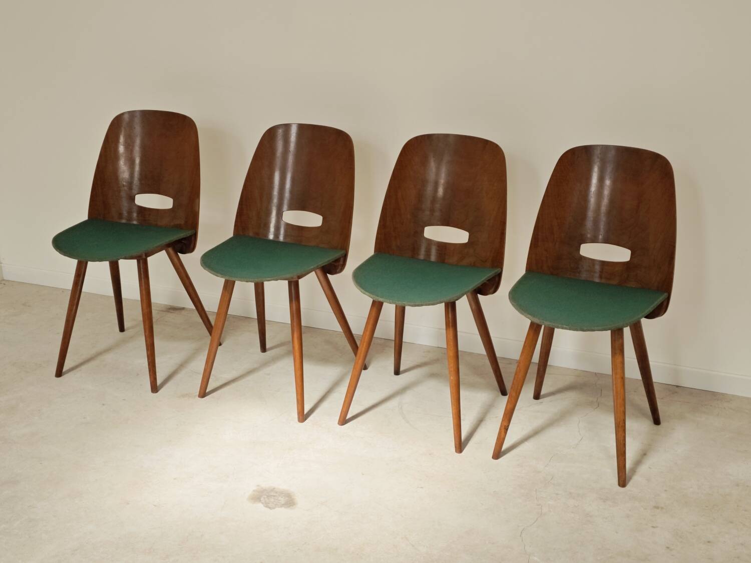 Set of 4 Lollipop chairs by Frantisek Jirak for Tatra 1960