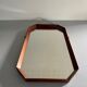 Mid-century rectangular wall mirror in teak, 1960, Italy