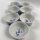 7 ramekins Porcelaine de Paris décor Old China