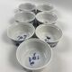 7 ramekins Porcelaine de Paris décor Old China
