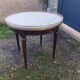 Bouillotte coffee table with antique marble top, Louis XVI style