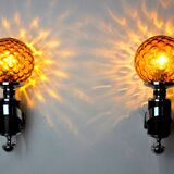Pair of Murano wall lamps, Italy, 1970