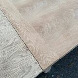 Extendable renovated 20th century oak farmhouse dining table, 200-280cm