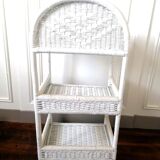 Etagère en rotin blanc , 1960