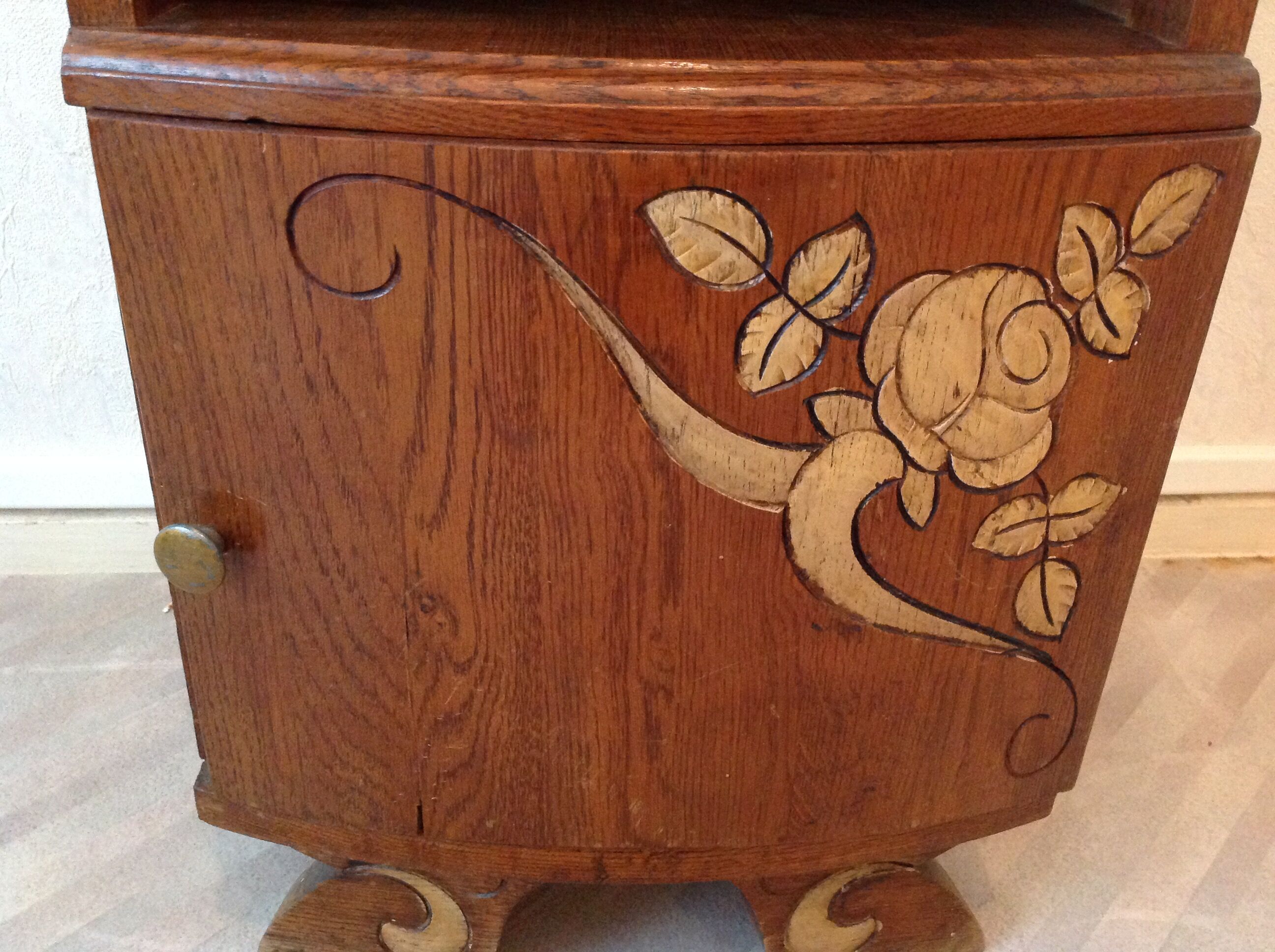 Chene bedside table / vintage 50-60s
