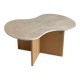 Table basse nuage en travertin et chêne
