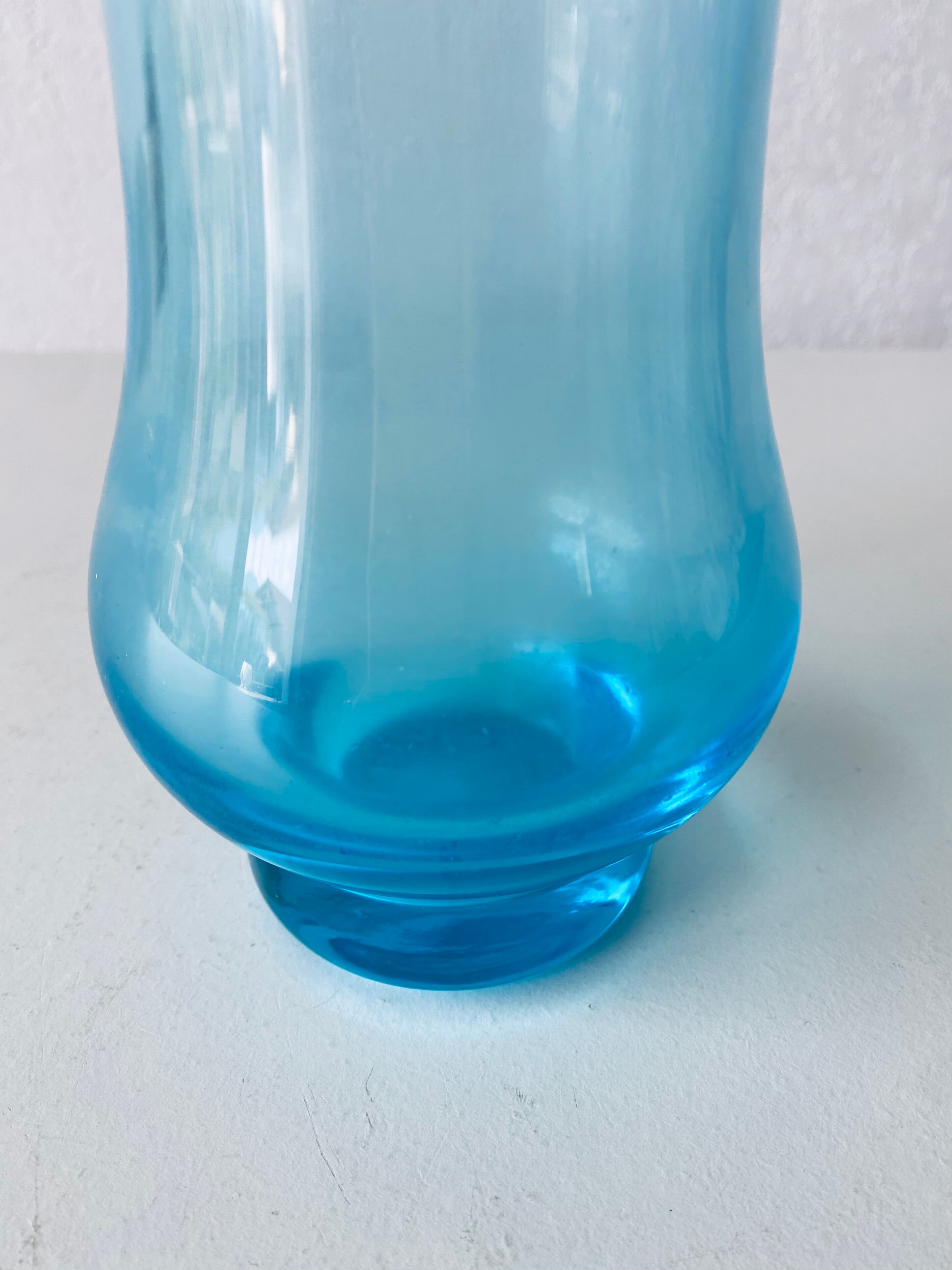 Blue glass decanter