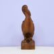 statue d'oiseau vintage en bois sculpté à la main