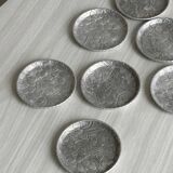 8 metal coasters