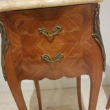 Pair of bedside tables marble top