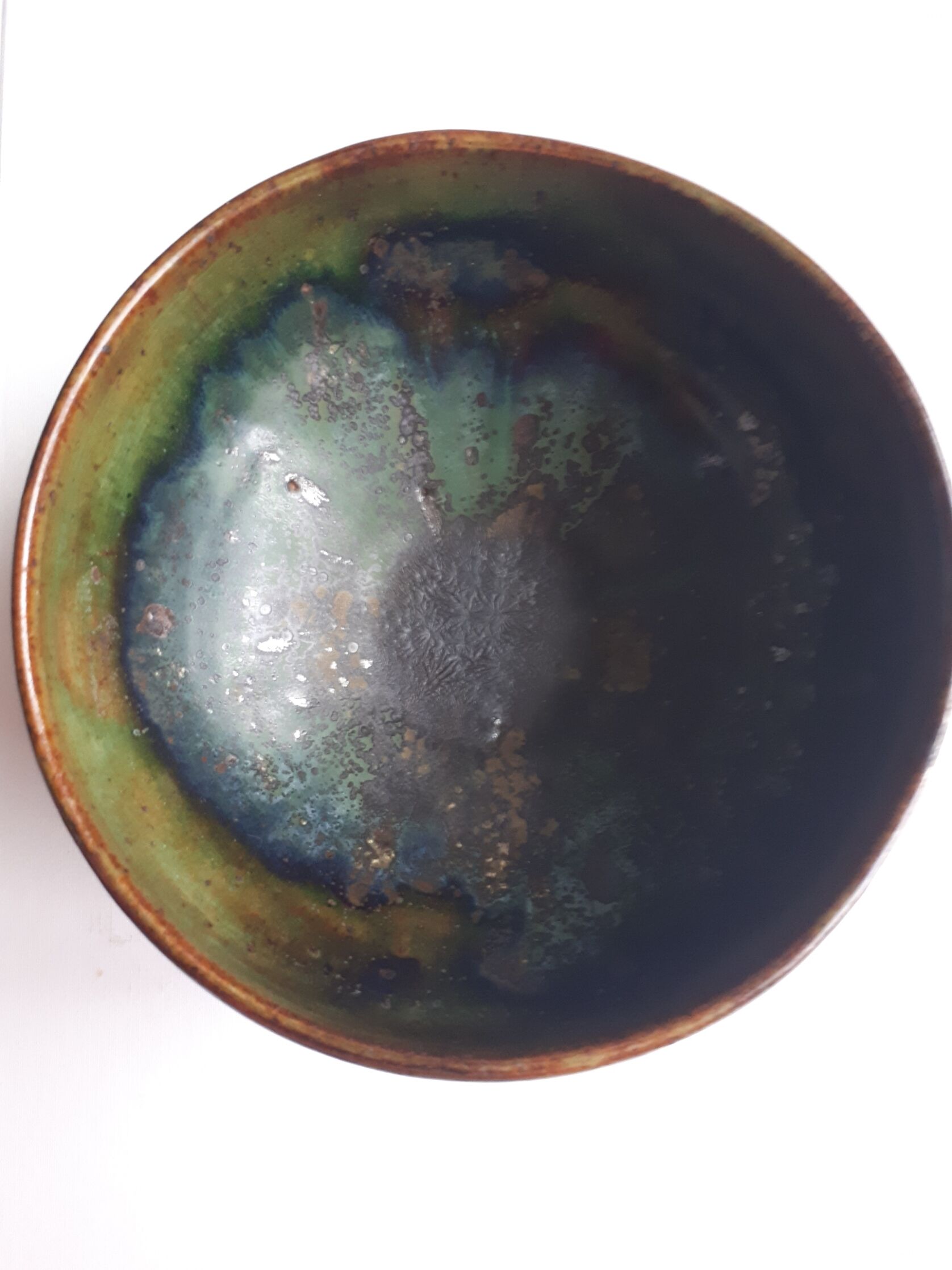 Glazed stoneware bowl stamped Lucien Talbot-Foucher, La Borne (Cher)