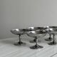 6 coupelles sur pied en inox style Letang Remy