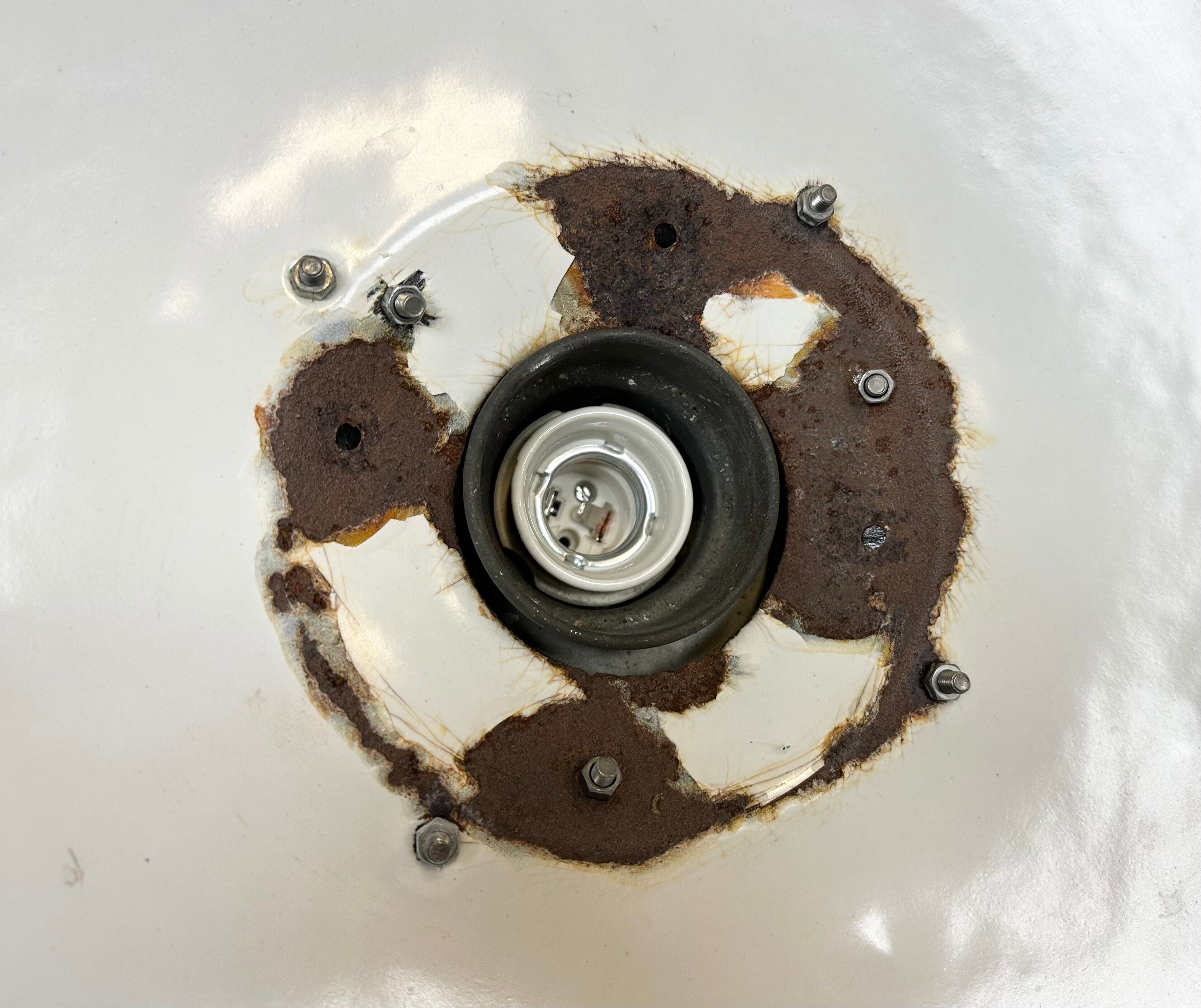 Industrial Black Enamel Factory Pendant Lamp with Iron Top, 1950s