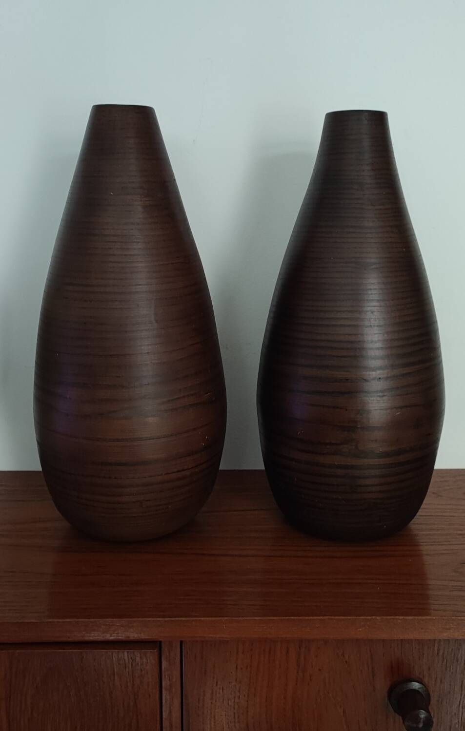 Pair of bamboo vases