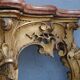 Console Louis XV en bois doré dessus marbre