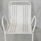 Pair of honeycomb steel armchairs. France, circa 1950.