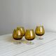 4 verres tulipe en verre ambré