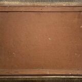 HSP painting "Seaside at sunset" signed O. Blanchard + Marine frame