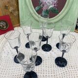 Black stemmed glasses
