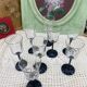 Black stemmed glasses