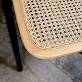 Series of 4 cane chairs by Giorgio Cattelan for Cidue,