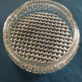 Small globe for ceiling lamp in worked molded glass