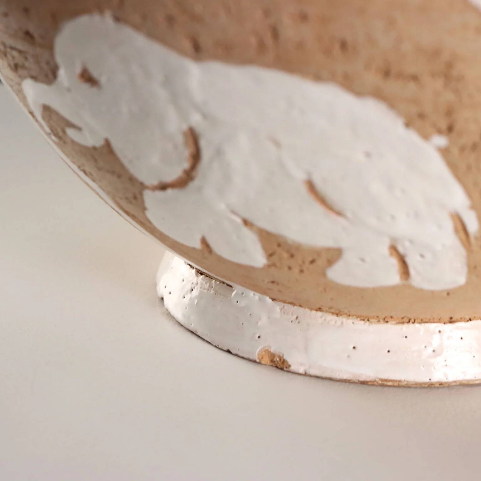 Vintage ceramic bowl with Zaccagnini glazes, Italy, 1940s-1950s.