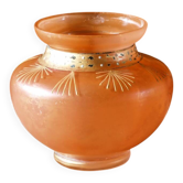 Vase en verre soufflé émaillé, art déco