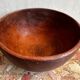 Large vintage monoxyle wooden bowl H 18 / D neck 30 cm