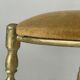 Set of 3 Chiavari chairs in brass with velvet seat and high back, 1950s, Italy.