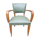 Green vintage bridge chair, 30s - 40s
