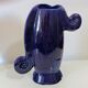 Vase visage faïence émaillée bleue design XXe Sandra Corina Paris