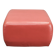 1980s Italian Postmodern Red Faux Leather Pouf Ottoman