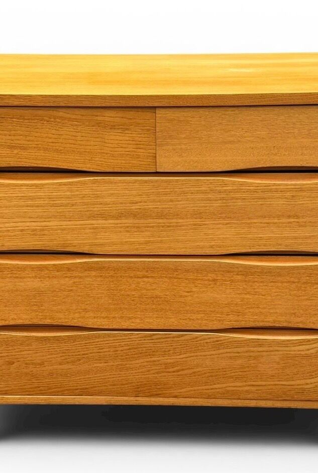 Scandinavian design chest of drawers in light teak – attributed to Arne Vodder – year