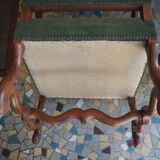 A pair of Louis XIII-style sheep bones armchairs