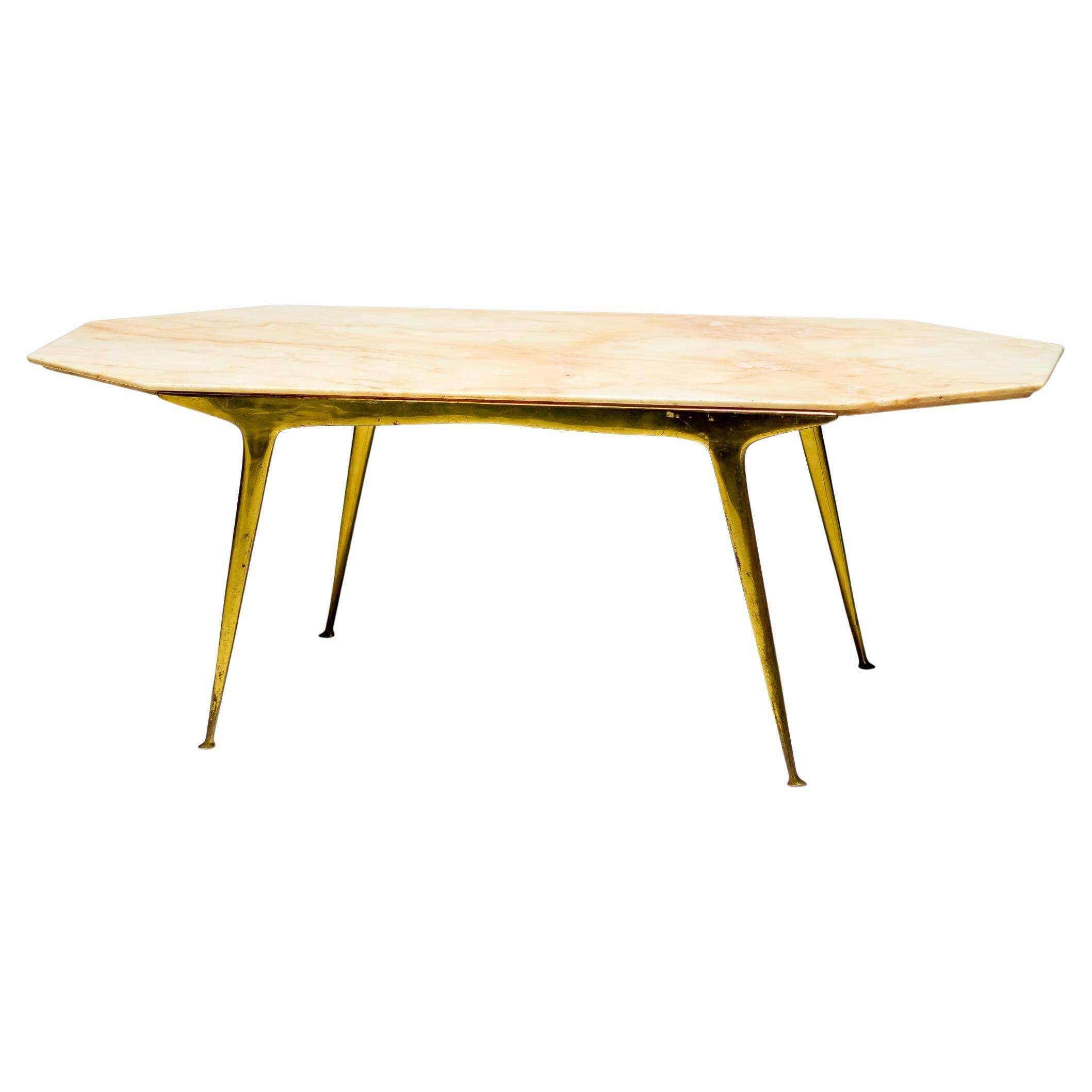Italian coffee table with marble top, 1960
